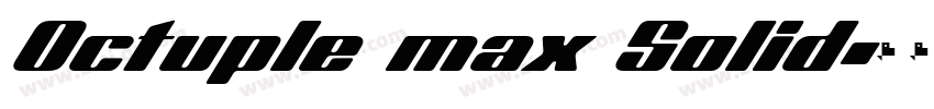 Octuple max Solid字体转换
